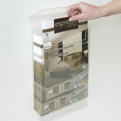 Folderbakje A4 outdoor met afsluitklep