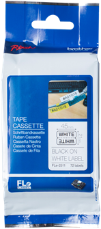 Brothertape FL-E2511 45mm zwart op wit voorgestanste kabelvlag