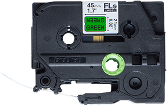 Brothertape FL-E7511 45mm zwart op groen voorgestanste kabelvlag-3