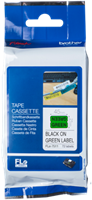 Brothertape FL-E7511 45mm zwart op groen voorgestanste kabelvlag