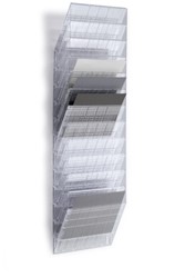 Folderhouder Flexiboxx A4 liggend transparant set/12  incl. afdekplaat