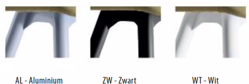 Carvi 4-poots, metalen frame, laminaatkleur kuip, in diverse uitvoeringen-3