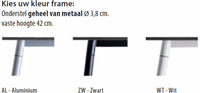 Bijzettafel Huislijn Corner rond, metalen frame, vaste hoogte 42 cm, in diverse uitvoeringen en maten-3
