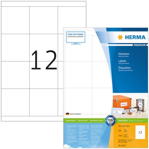 Etiket A4  70x 67,7mm H4617 ds/2400