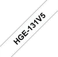 Brothertape HGE-131V5 12mm zwart op helder high grade pk/5-2