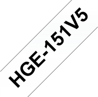 Brothertape HGE-151V5 24mm zwart op helder high grade pk/5-2