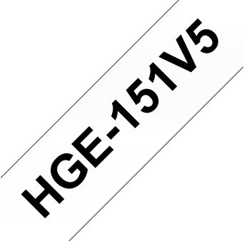 Brothertape HGE-151V5 24mm zwart op helder high grade pk/5-2