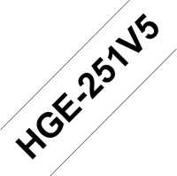 Brothertape HGE-251V5 24mm zwart op wit high grade pk/5-2