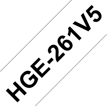 Brothertape HGE-261V5 36mm zwart op wit high grade pk/5-2