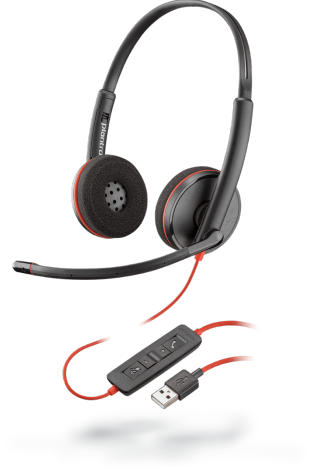 Headset Plantronics USB-A C3220 black wire