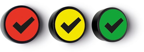 Impressiemagneet Check Smit Visual, verschillende kleuren pak/5