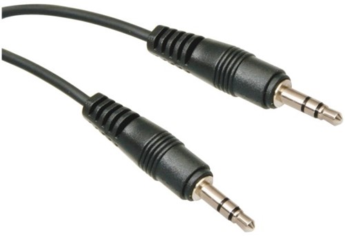 Kabel audio 3,5mm male/male 10 meter zwart