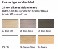 Vergadertafel Huislijn Bridge, recht 240x120cm (1x blad 240x120cm), vaste hoogte 75cm, frame zwart, blad eiken robson (jong gebruikt), excl. bezorgkosten-2