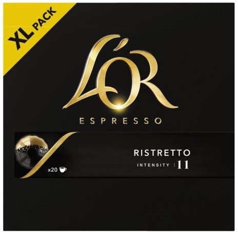 Koffiecups Douwe Egberts L'OR Espresso Ristretto XL ds/20