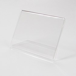 Kaarthouder acryl 2mm A4 liggend L-schuin