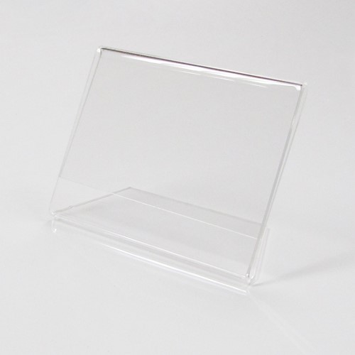 Kaarthouder acryl 2mm A5 liggend L-schuin