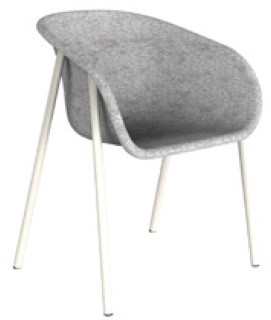 Stoel model LJ1, schaal PET felt light grey