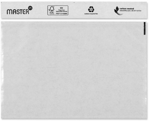 Paklijstenvelop 340x250mm C4 blanco Master'in recycled LDPE ds/500
