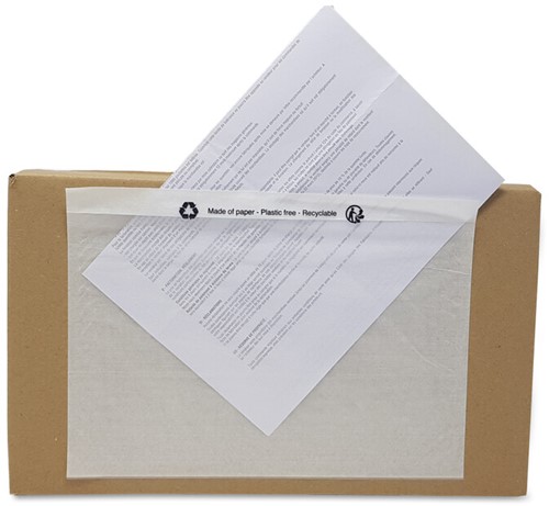 Paklijstenvelop papier transparant 228x165mm C5 onbedrukt ds/1000