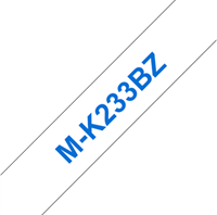 Brothertape MK-233BZ 12mm blauw op wit 