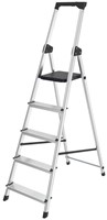 Huishoudtrap BRASQ  aluminium SLA500 zilver 5-treden
