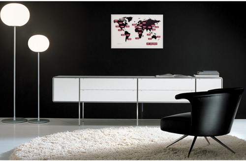 Wandklok 55x36cm Nextime, World Time Digit-2