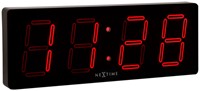 Wandklok NeXtime 51.5 x 18 x 4.5 cm, plastic, 'Big D' -2