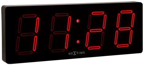 Wandklok NeXtime 51.5 x 18 x 4.5 cm, plastic, 'Big D' -2