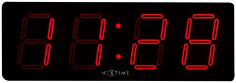 Wandklok NeXtime 51.5 x 18 x 4.5 cm, plastic, 'Big D' 
