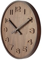Wandklok 350mm NeXtime 'Wood Wood Medium' cijfers-2