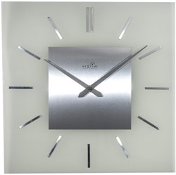 Wandklok 400mm NeXtime 'Stripe Square' Radio Controlled