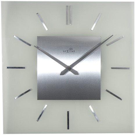 Wandklok 400mm NeXtime 'Stripe Square' Radio Controlled