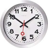 Wandklok 190mm NeXtime 'Station' cijfers