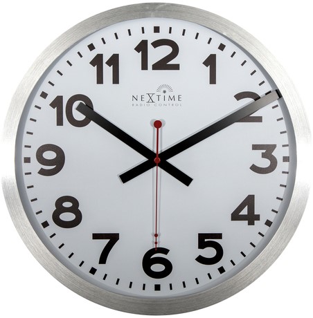 Wandklok 350mm NeXtime 'Station' Radio Controlled (DCF) cijfers