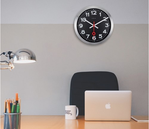 Wandklok 350mm NeXtime 'Station' cijfers-3