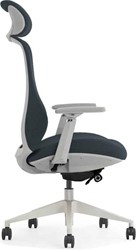 Bureaustoel Schaffenburg 600NEN  - Frame wit, zitting stof grijs & rugleuning netweave grijs-2