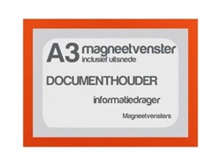 Magneetvenster TNP A3 incl. uitsnede oranje