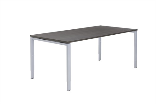Bureau Huislijn Carré 4-poots, hoogte instelbaar 62-86cm, incl. kabelgoot, leverbaar in div. maten en uitvoeringen