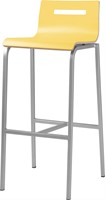 Barstoel Oscar 4-poots, metalen frame, kuip laminaat, in diverse uitvoeringen