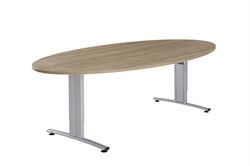 Vergadertafel Huislijn Basic ellipsvorm, 240 x 120cm