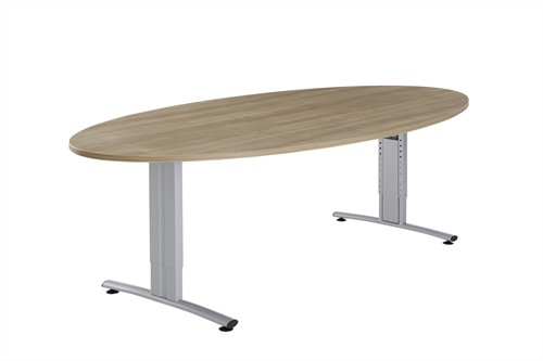 Vergadertafel Huislijn Basic ellipsvorm, 240 x 120cm