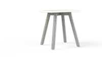 Bijzettafel Huislijn Corner vierkant, houten frame, vaste hoogte 42 cm, in diverse uitvoeringen en maten