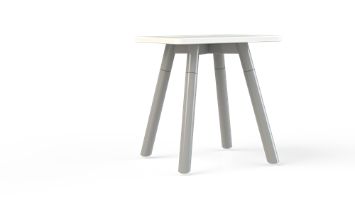 Bijzettafel Huislijn Corner vierkant, houten frame, vaste hoogte 42 cm, in diverse uitvoeringen en maten