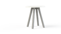 Bijzettafel Huislijn Corner rond, metalen frame, vaste hoogte 42 cm, in diverse uitvoeringen en maten
