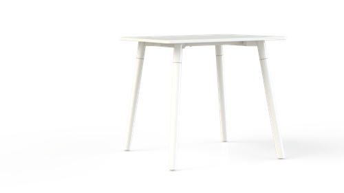 Vergadertafel Huislijn Corner, metalen frame, vaste hoogte 75 cm, in diverse maten en uitvoeringen