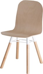 Stoel Carvi 4-poots, houten frame, houten kuip, in diverse uitvoeringen