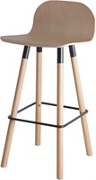 Barstoel Carvi 4-poots, houten frame, houten kuip, in diverse uitvoeringen