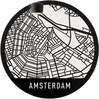 PET-vilt citymap rond - Citymap (1200x1200mm)