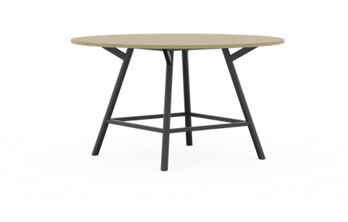 Bridge vergadertafel rond 160 cm doorsnede, ronde poten Ø50 mm, vaste hoogte 90 cm