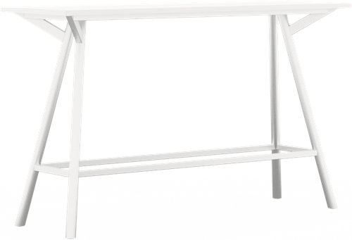 Bridge vergadertafel recht 180 x 60 cm, ronde poten Ø50 mm, vaste hoogte 90 cm